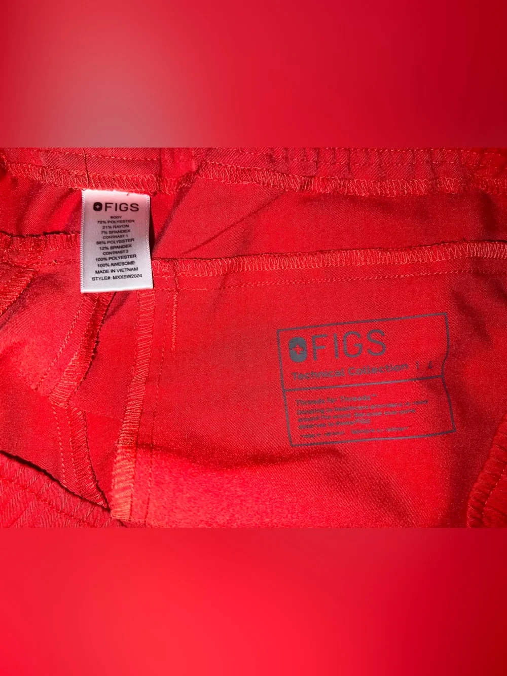 Figs Technical Collection Tansen Jogger Scrub Pants- Orange- Mens Size Large